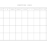 판매전략개요강화표